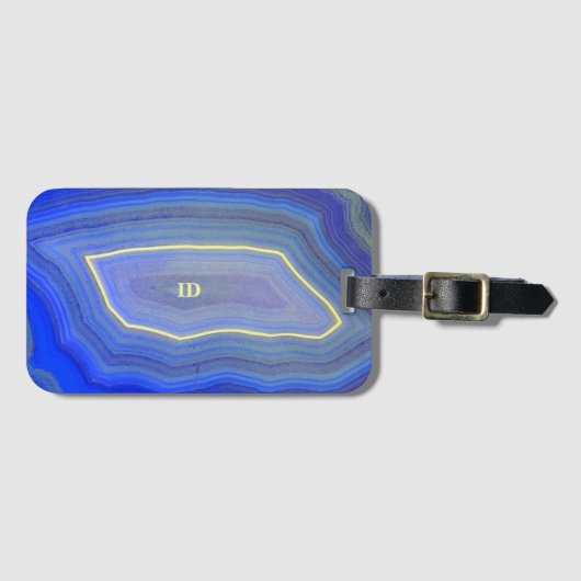 Agate Blue Gepäckanhänger (Vorderseite (Horizontal))