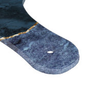 Agate Blue Gold Marmor Monogram Name Cutting Board Schneidebrett (Ecke)