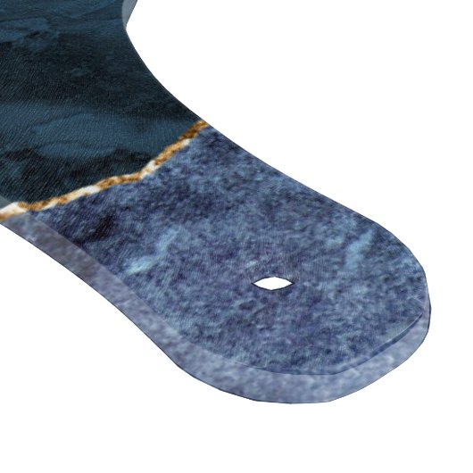 Agate Blue Gold Marmor Monogram Name Cutting Board Schneidebrett (Ecke)