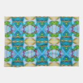 Agate Blue Green Gold Aquarell Geschirrtuch (Horizontal)