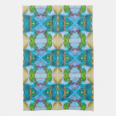 Agate Blue Green Gold Aquarell Geschirrtuch (Vertikal)