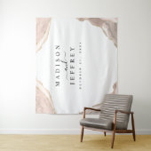 Agate Blush & Gold Glitzer Hochzeitsvorhang Wandteppich (Beispiel)