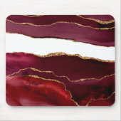 Agate bordeaux und or mousepad (Vorne)