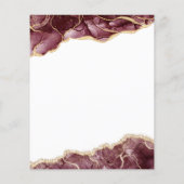 Agate Burgundy Geburtstagsparty jede zeitliche Ein (Rückseite)