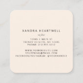 Agate Burgundy Gold Glitzer Elfenbeinseide Quadratische Visitenkarte (Rückseite)