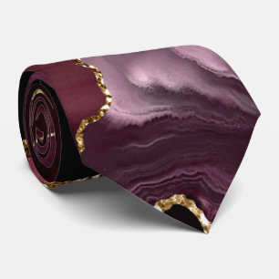 Agate Burgundy Wedding Muster Krawatte