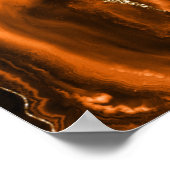 Agate Burnt Orange Gold Ivory Wedding Willkommen Poster (Ecke)