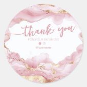 Agate Business Branding Vielen Dank Karte Runder Aufkleber (Vorderseite)