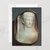 Agate Cameo trägt das Portrait von Claudius Postkarte (Vorne/Hinten)