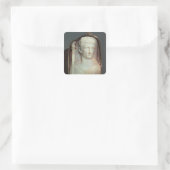 Agate Cameo trägt das Portrait von Claudius Quadratischer Aufkleber (Tasche)