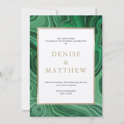 Agate Collection Amazon Green Einladung (Vorderseite)