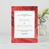 Agate Collection Poinciana Red Einladung (Stehend Vorderseite)