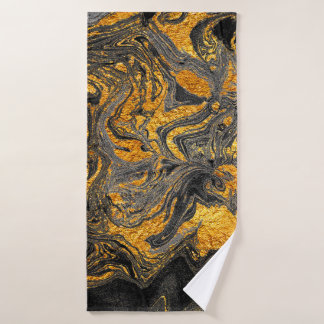 Agate Crystal. Futuristische moderne Suminagashi.  Badehandtuch