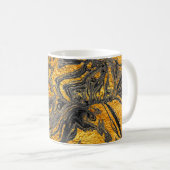 Agate Crystal. Futuristische moderne Suminagashi.  Kaffeetasse (VorderseiteRechts)