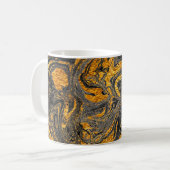 Agate Crystal. Futuristische moderne Suminagashi.  Kaffeetasse (Vorderseite Links)