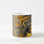 Agate Crystal. Futuristische moderne Suminagashi.  Kaffeetasse (Mittel)