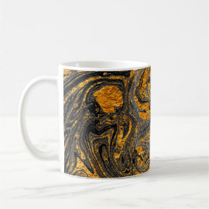Agate Crystal. Futuristische moderne Suminagashi. Kaffeetasse