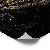 Agate Crystal. Futuristische moderne Suminagashi. Poster (Ecke)