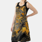 Agate Crystal. Futuristische moderne Suminagashi.  Schürze (InSitu)