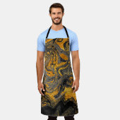 Agate Crystal. Futuristische moderne Suminagashi.  Schürze (Getragen)