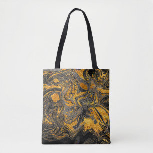 Agate Crystal. Futuristische moderne Suminagashi. Tasche