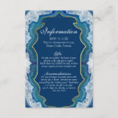 Agate Elegant Hübsch Blue Aquamarin Geode Informat Begleitkarte (Vorderseite)