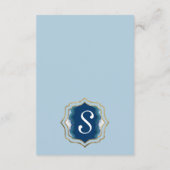 Agate Elegant Hübsch Blue Aquamarin Geode Informat Begleitkarte (Rückseite)