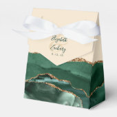 Agate Emerald Green Gold Champagne Beige Geschenkschachtel (Vorderseite)