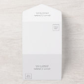 Agate Emerald Green Gold Wedding All In One Einladung (Außenbereich)