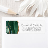 Agate Emerald Green Wedding Return Address (Insitu)