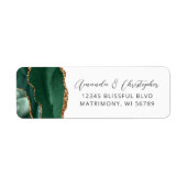 Agate Emerald Green Wedding Return Address (Vorne)