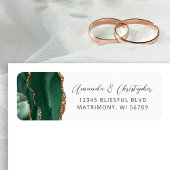 Agate Emerald Green Wedding Return Address