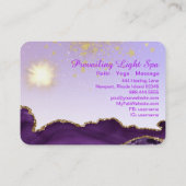 *~* Agate Energy Ball of Light Lila Visitenkarte (Rückseite)