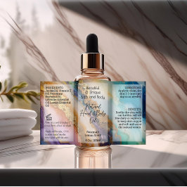 Agate Flaschenetikett 4oz oder Ölabscheider Rechteckiger Aufkleber