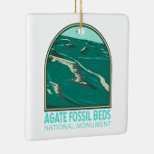 Agate Fossil Beds Nationales Denkmal Vintag Keramikornament (Rechts)