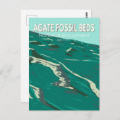 Agate Fossil Beds Nationales Denkmal Vintag Postkarte (Vorne/Hinten)