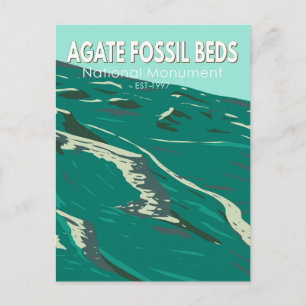 Agate Fossil Beds Nationales Denkmal Vintag Postkarte