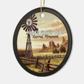 Agate Fossil Beds Nationales Denkmal Weihnachten Keramik Ornament (Links)