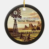 Agate Fossil Beds Nationales Denkmal Weihnachten Keramik Ornament (Hinten)