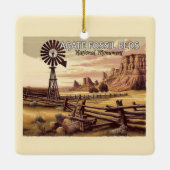 Agate Fossil Beds Nationales Denkmal Weihnachten Keramikornament (Rückseite)