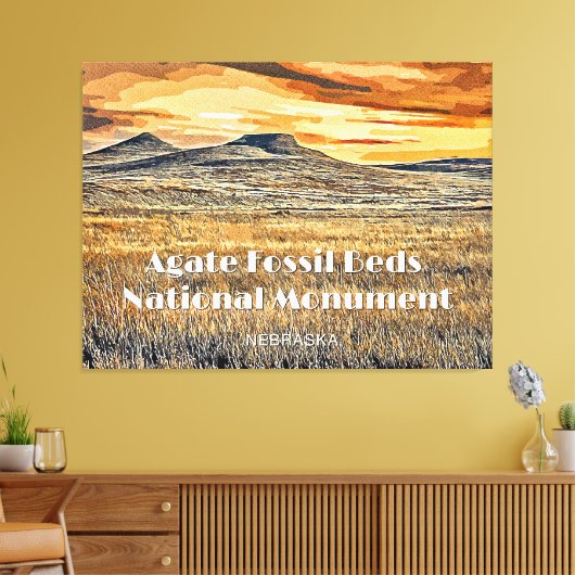 Agate Fossil Beds Nationales Monument Leinwanddruck (Insitu (Wohnzimmer))