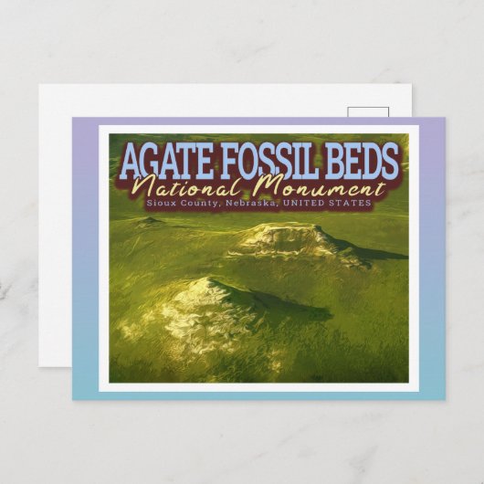 AGATE FOSSIL BETTEN NATIONAL MONUMENT - NEBRASKA U POSTKARTE (Vorne/Hinten)