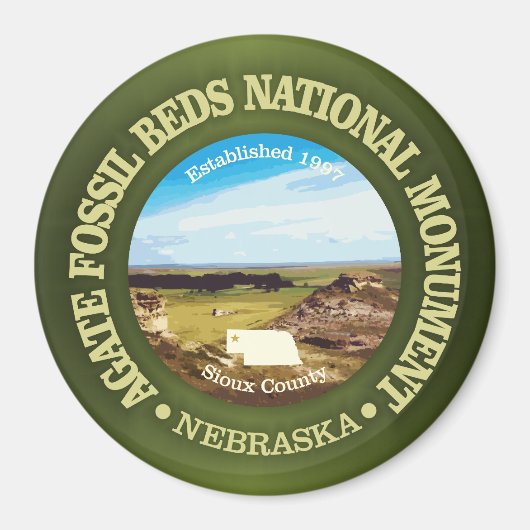 Agate Fossil Betten (NM) Magnet (Vorne)