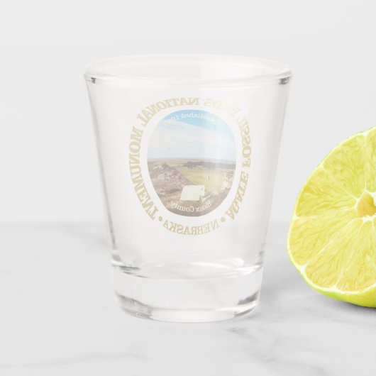 Agate Fossil Betten (NM) Schnapsglas (Rückseite)