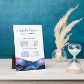 Agate Galaxy Celestial Salon Price Menü Plaque Fotoplatte (Seite)