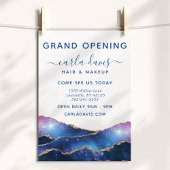 Agate Galaxy Celestial Stars Salon Grand Opening Flyer