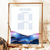 Agate Galaxy Celestial Stars Salon Service Price Menükarte