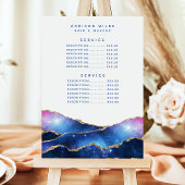 Agate Galaxy Celestial Stars Salon Service Price Menükarte