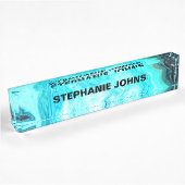 Agate Gemstone Geode Individuelle Name Abstrakt Ar Namensplakette