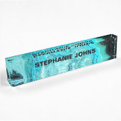 Agate Gemstone Geode Individuelle Name Abstrakt Mo Namensplakette